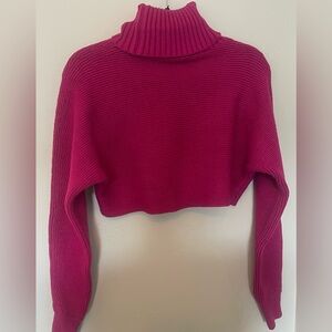 House of Harlow 1960 Fuchsia Turtleneck Sweater
